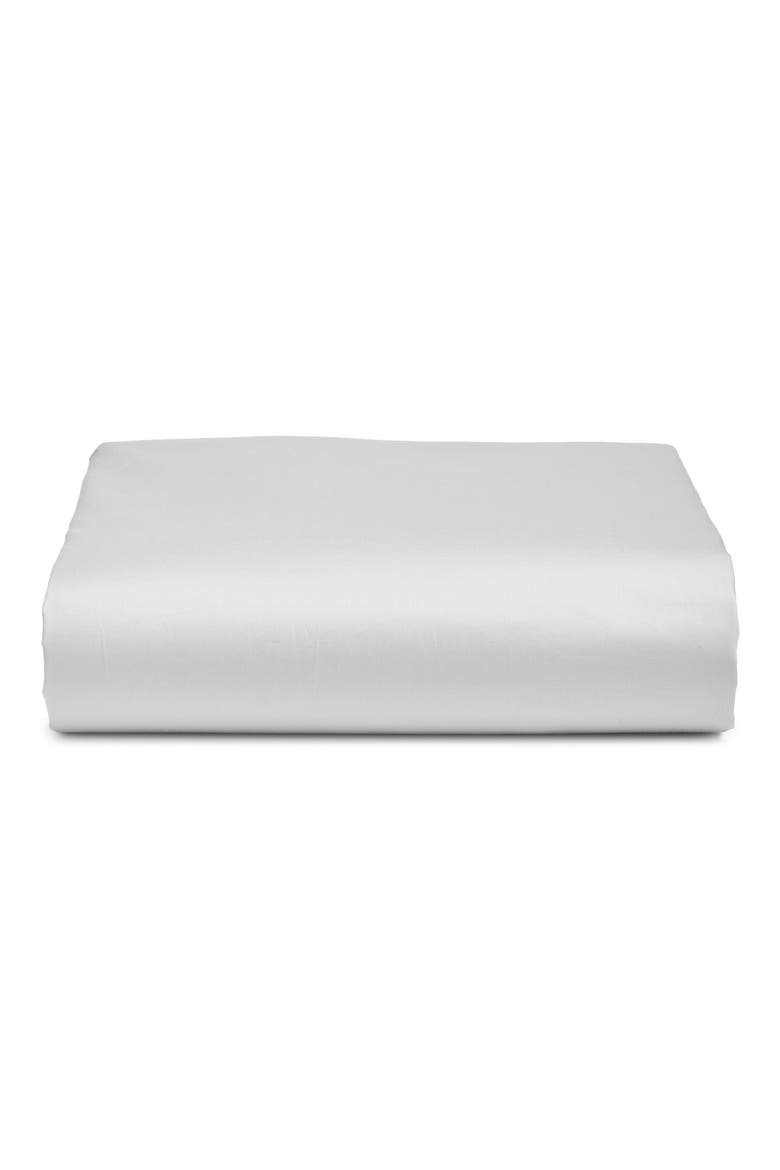 400 Thread Count Organic Cotton Fitted Sheet, Main, color, GREY VAPOR