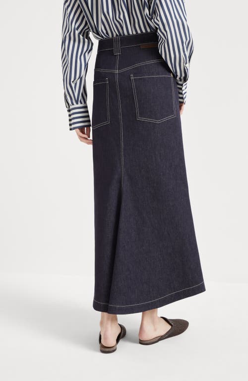 Brunello Cucinelli Five-pocket Skirt In Dark Denim