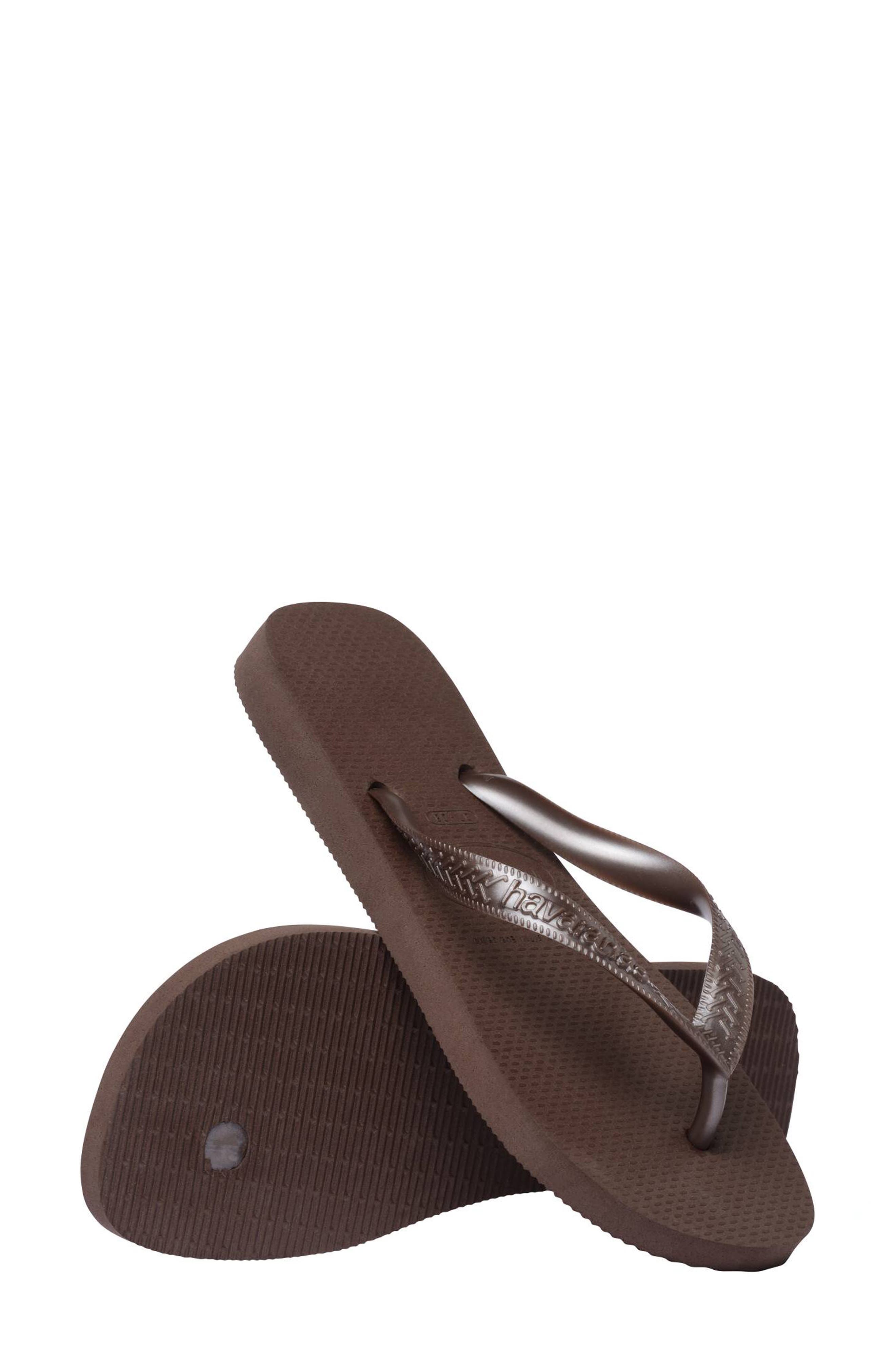 Havaianas Top Tiras Flip Flop, Alternate, color, Dark Brown
