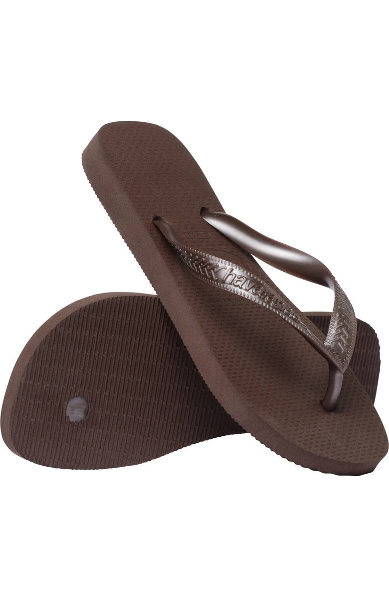 Havaianas Top Tiras Flip Flop, Alternate, color, Dark Brown