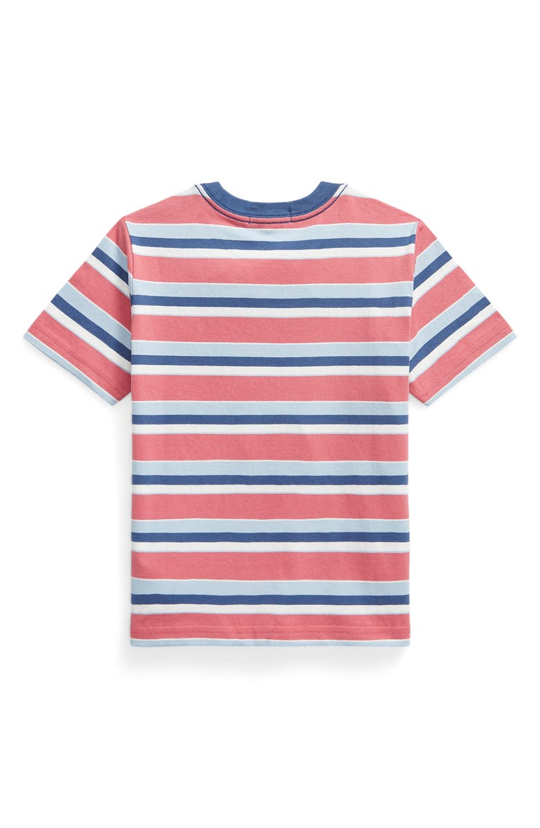Polo Ralph Lauren Kids' Stripe Cotton T-Shirt, Alternate, color, Adirondack Berry Multi
