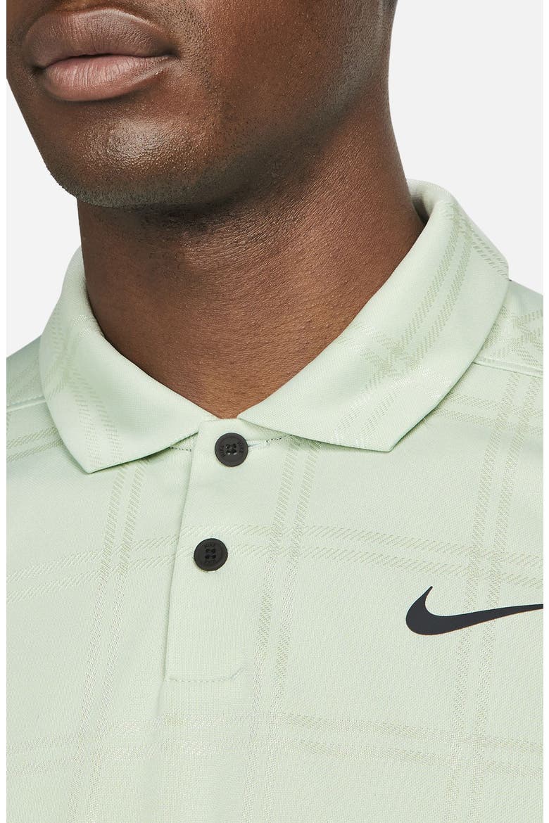 Dri-FIT Vapor Plaid Golf Polo, Alternate, color, SEAFOAM/ BLACK