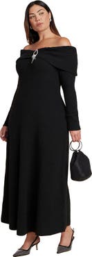 ELOQUII Brooch Sweater Dress