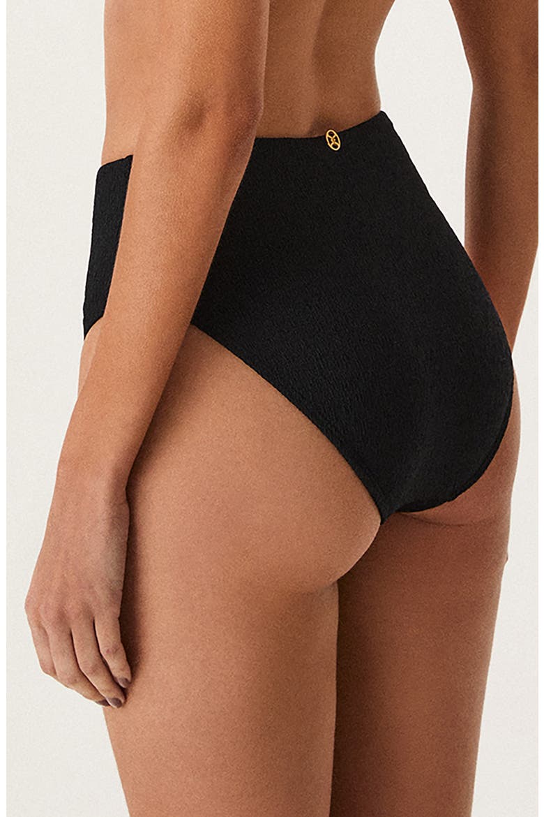 Bela Hot High Waist Bikini Bottoms, Alternate, color, BLACK