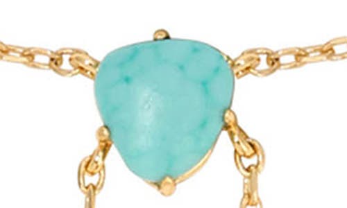 Ettika Reconstituted Turquoise Solstice Hand Chain In Gold