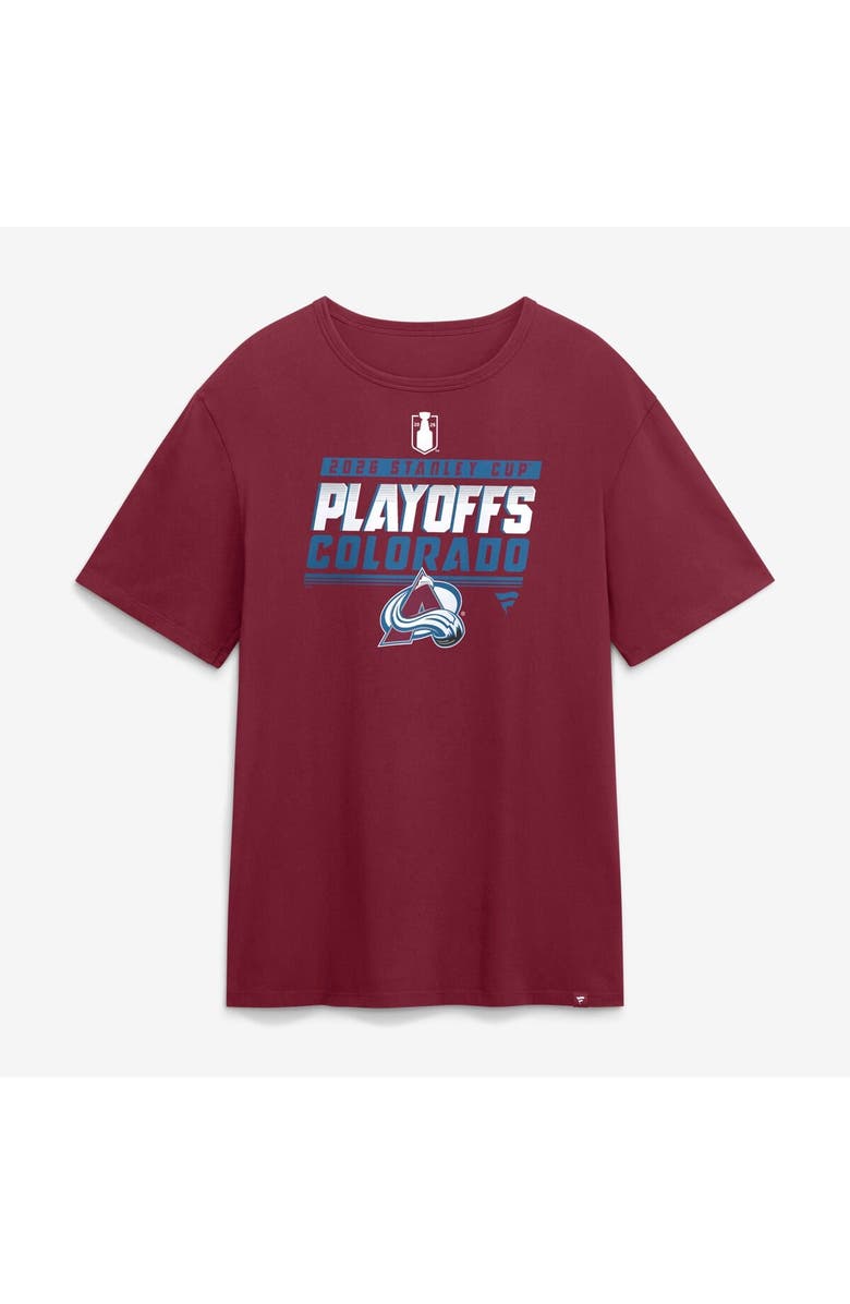 FANATICS Men's Fanatics Garnet Colorado Avalanche 2026 Stanley Cup Playoffs T-Shirt, Main, color, Garnet