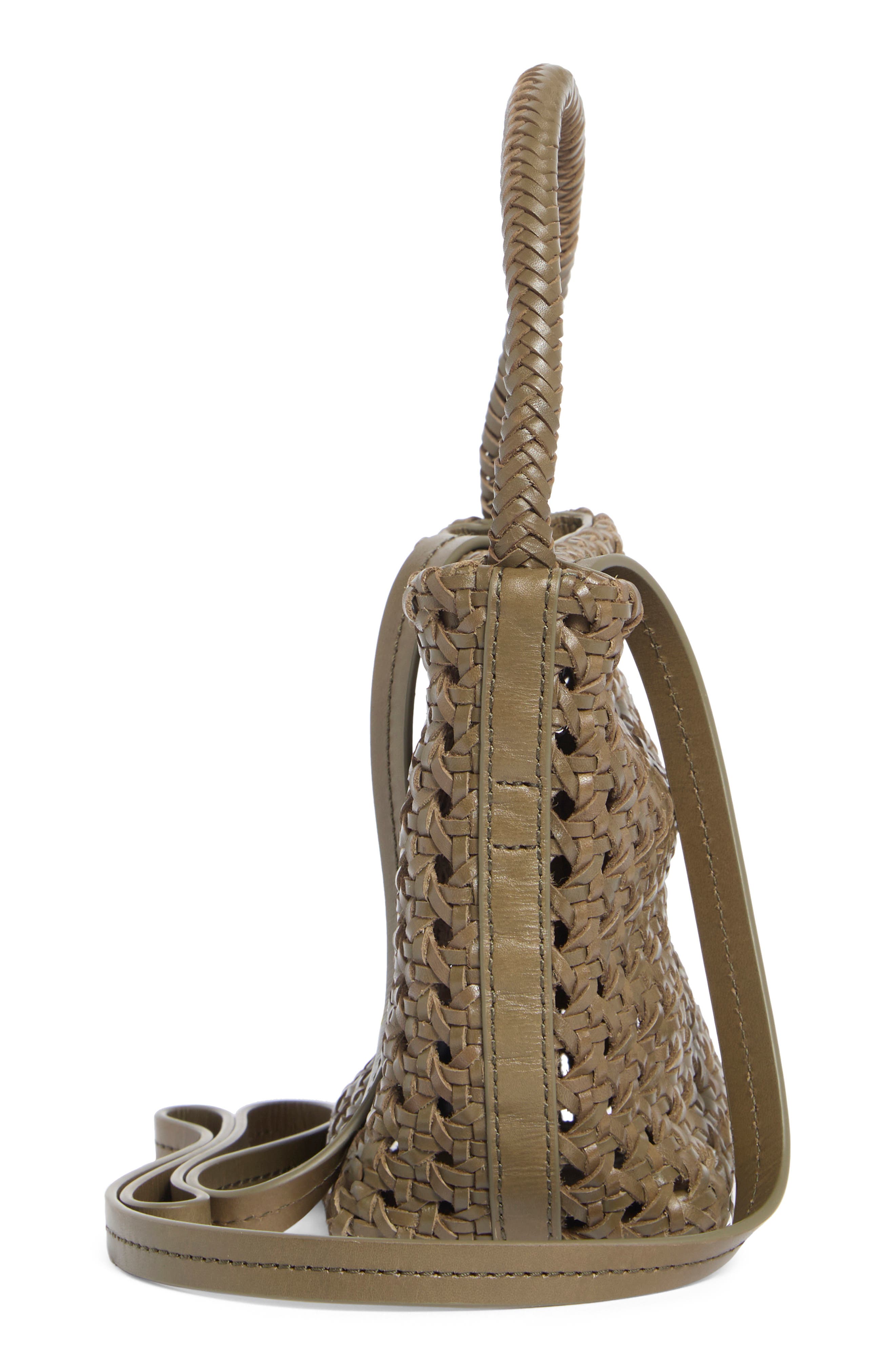 Madewell The Handwoven Cane Mini Bag, Alternate, color, Pressed Sage