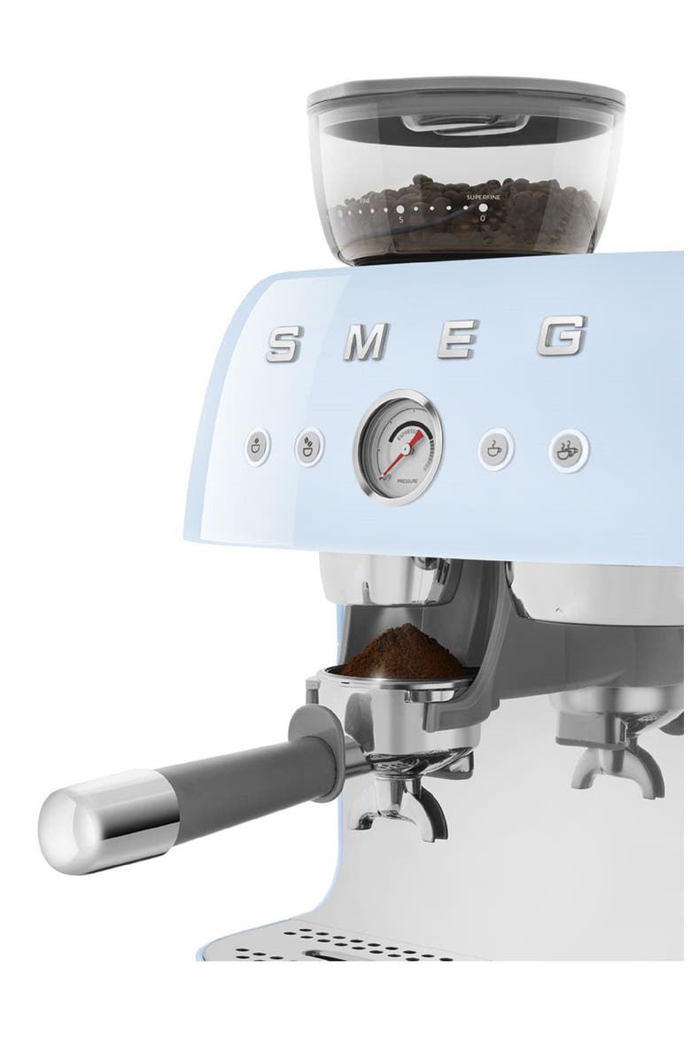 Espresso Machine with Coffee Grinder, Alternate, color, PASTEL BLUE