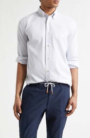 Eleventy Stripe Button Down Shirt