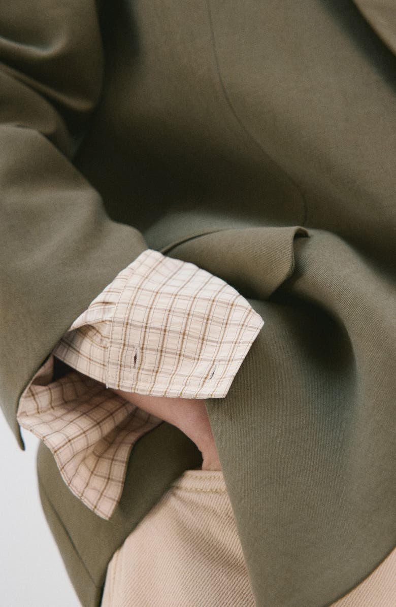 MANGO Americana Lisa One-Button Blazer, Alternate, color, Green