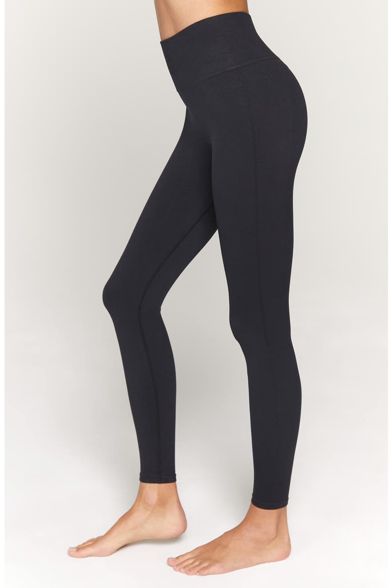 Icon High Waist Leggings, Alternate, color, BLACK