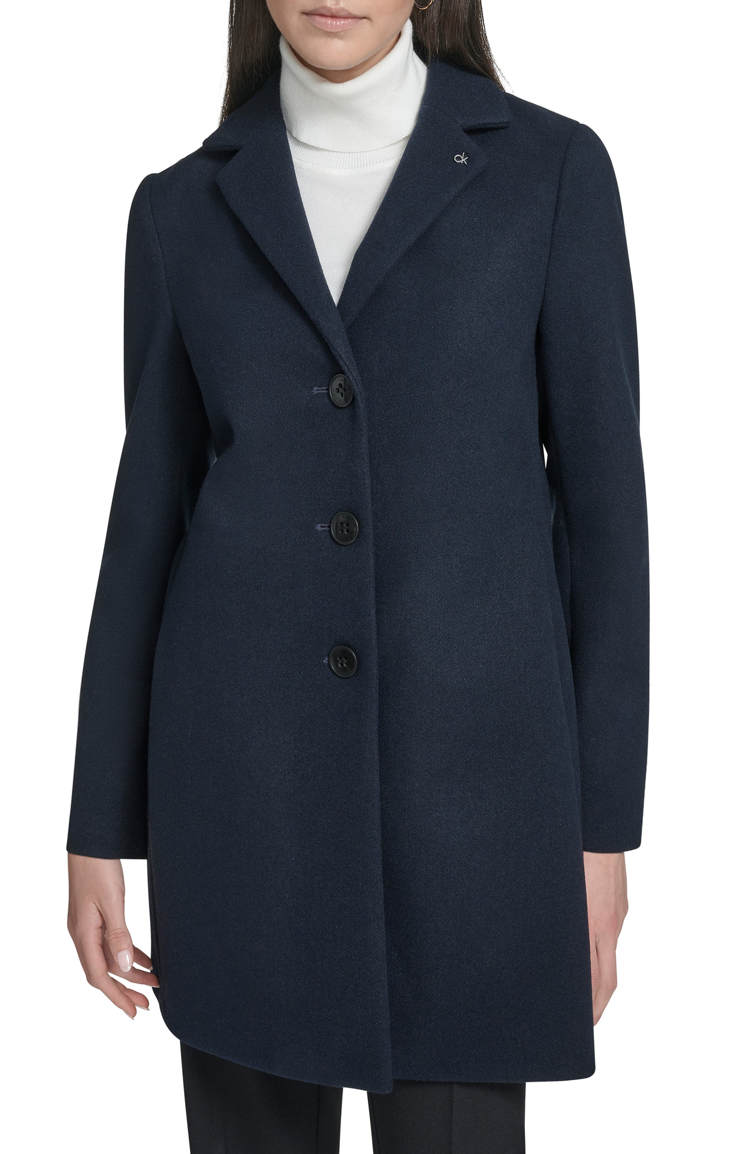 Calvin Klein Classic Notch Lapel Coat