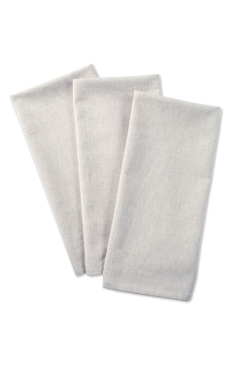 Solid Chambray Dishtowel Set/3, Alternate, color, Natural