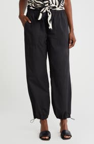 Sanctuary Cotton Poplin Paperbag Trouser Pants