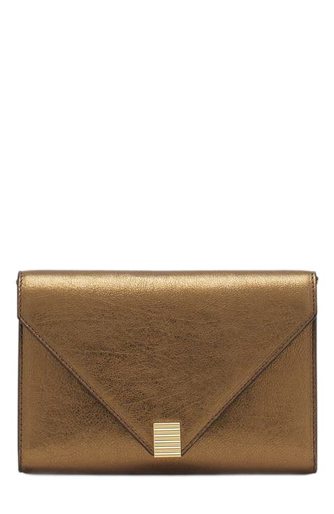 Concerto Arpège Wallet Bag In Metallic Grained Leather