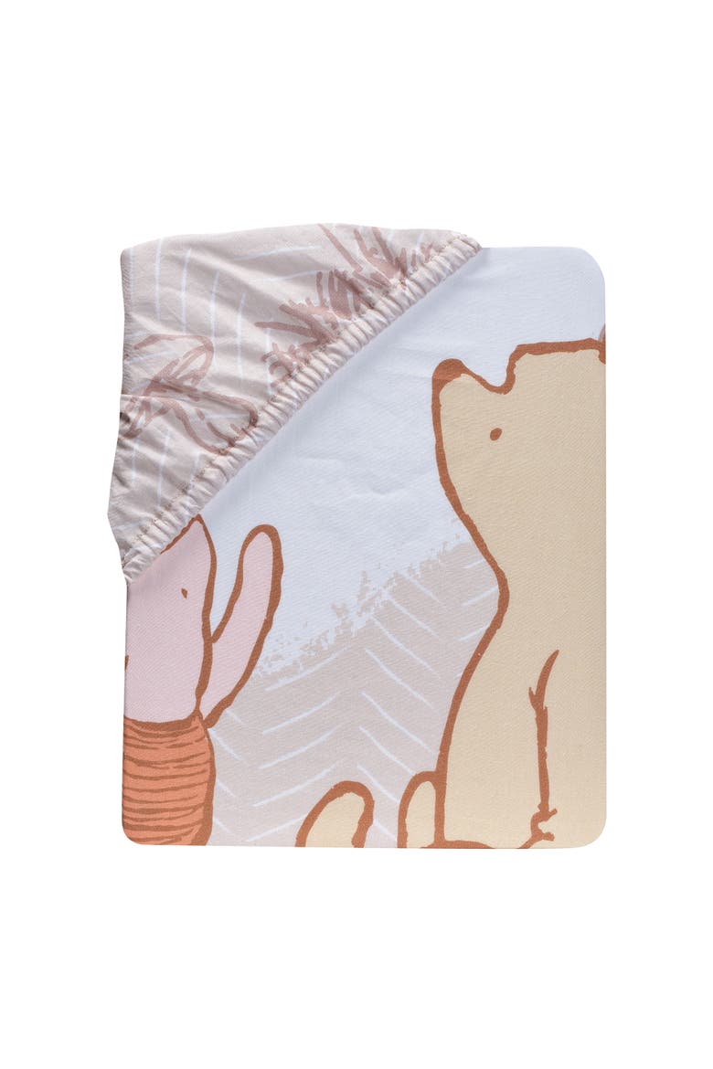 Disney Baby Pooh Bear & Pals Photo Op Cotton Baby Fitted Crib Sheet, Alternate, color, Cream
