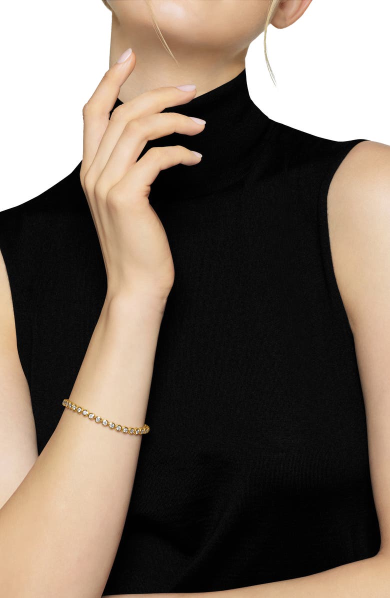 David Yurman Bezel Set Diamond Tennis Bracelet, 4.7mm, Alternate, color, Metallic Gold