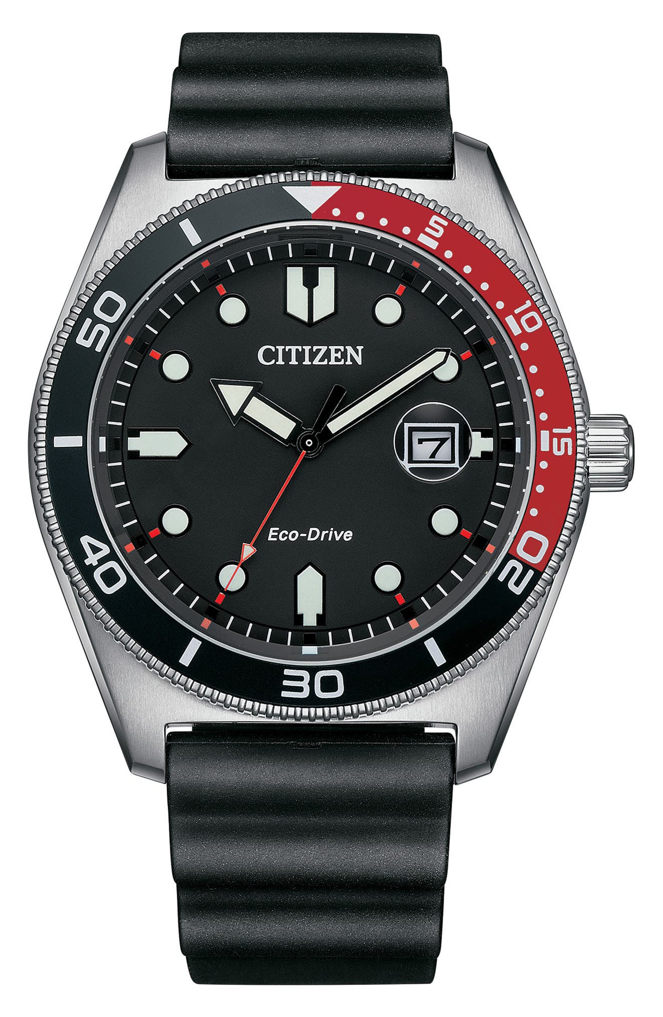 Citizen Marine Eco-Drive Rubber Strap Diving Watch, 43mm