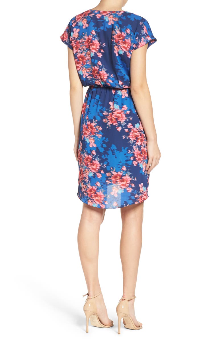 Charles Henry Faux Wrap Dress, Alternate, color,