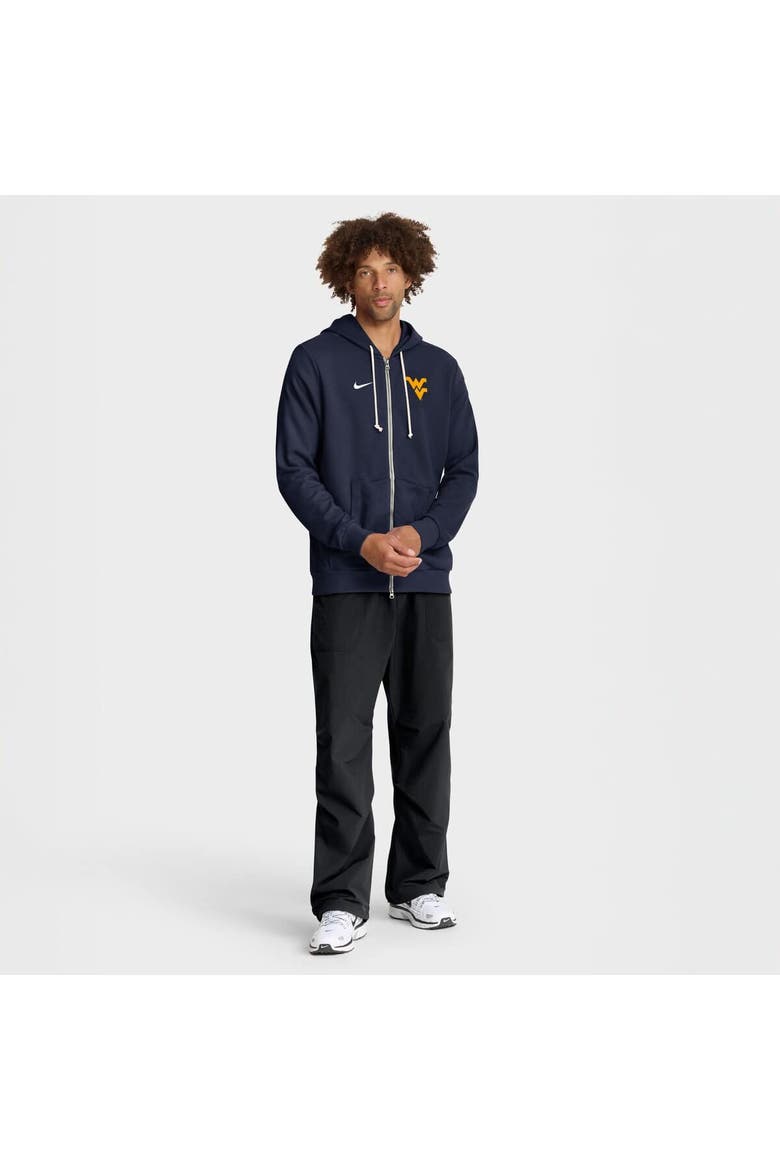 Men's Nike Navy West Virginia Mountaineers 2025 Sideline Standard Issue Dri-FIT Full-Zip Hoodie, Alternate, color, Navy