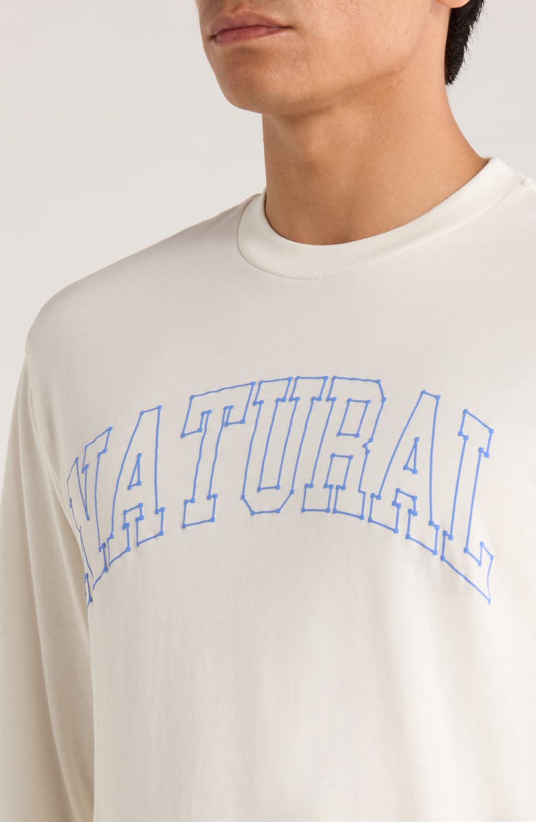 Museum of Peace & Quiet Outline Long Sleeve Graphic T-Shirt, Alternate, color, White