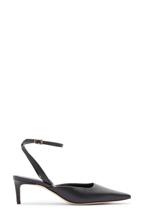 Nordstrom Greenwich Ankle Strap Pointed Toe Slingback Pump In Black