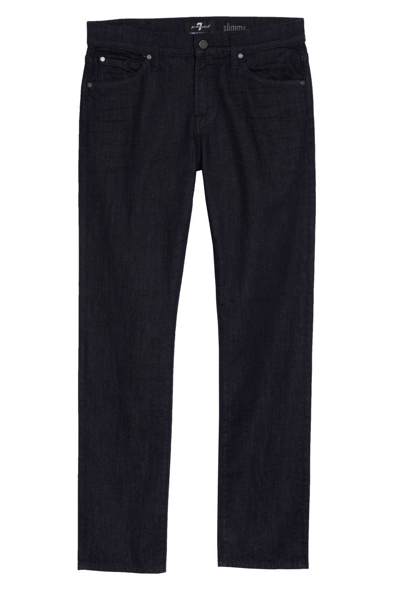 7 For All Mankind® Slimmy Luxe Performance Slim Fit Jeans, Alternate, color, DEEP WELL