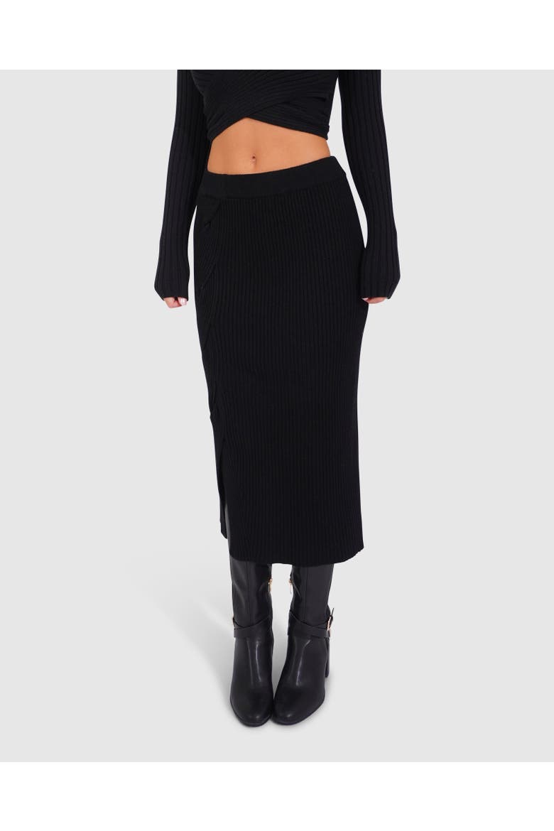 All My Life Knit Midi Skirt, Main, color, Black
