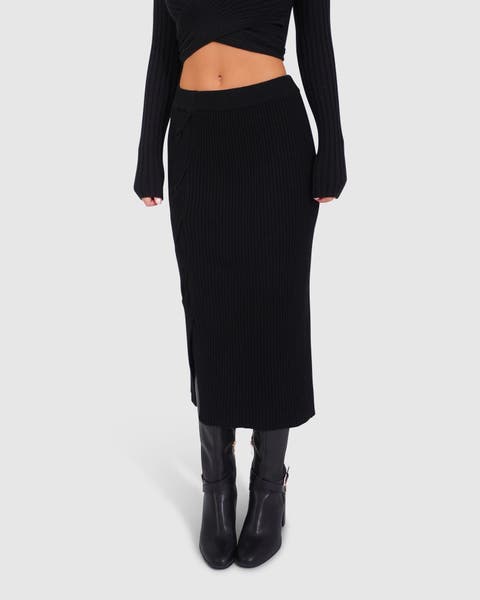 All My Life Knit Midi Skirt