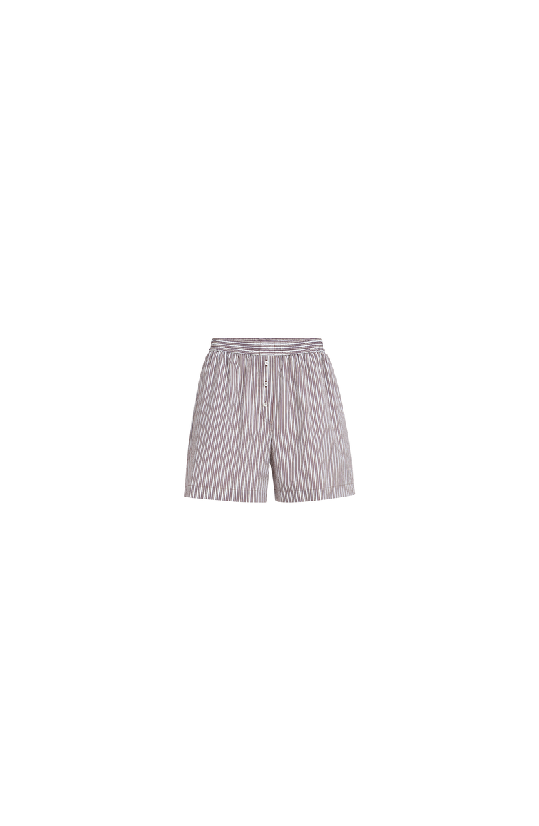 Brunello Cucinelli Pyjama-style shorts with monili, Main, color, Bordeaux