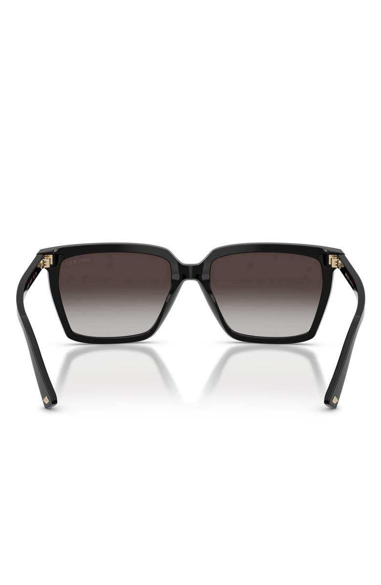 Jimmy Choo 55mm Square Sunglasses, Alternate, color, Black / Gradient Gray