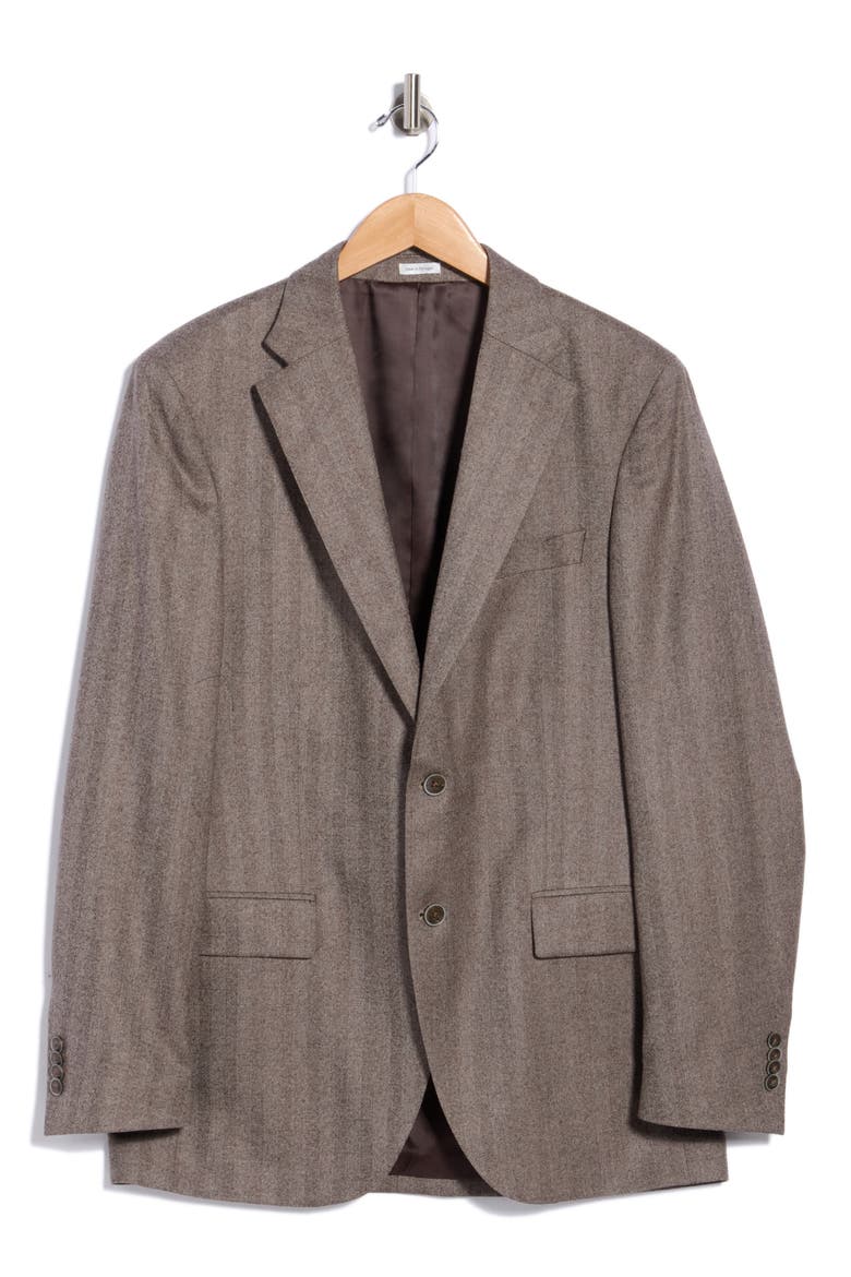 Flynn Wool Sport Coat, Alternate, color, BROWN