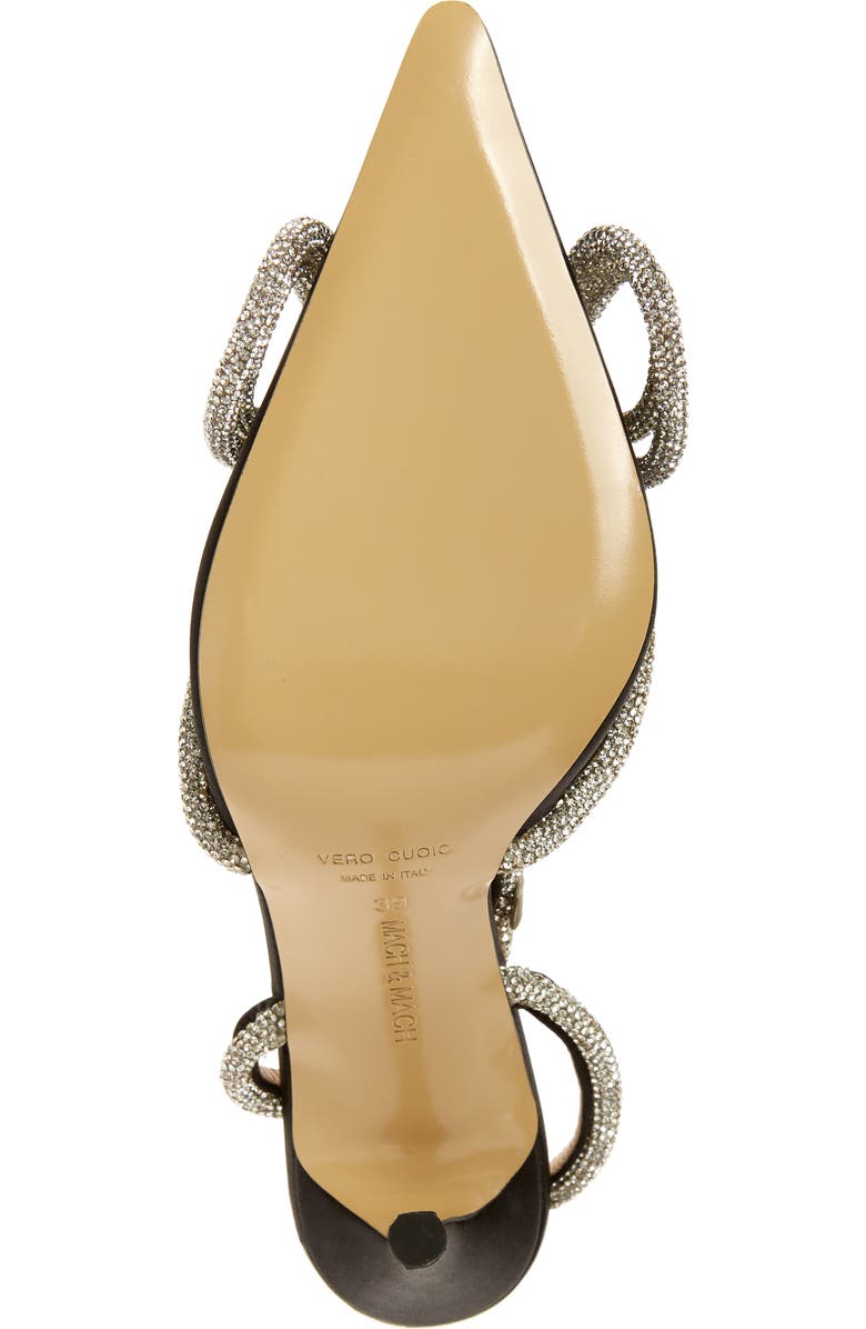 Mach & Mach Double Crystal Bow Satin Pump, Alternate, color,