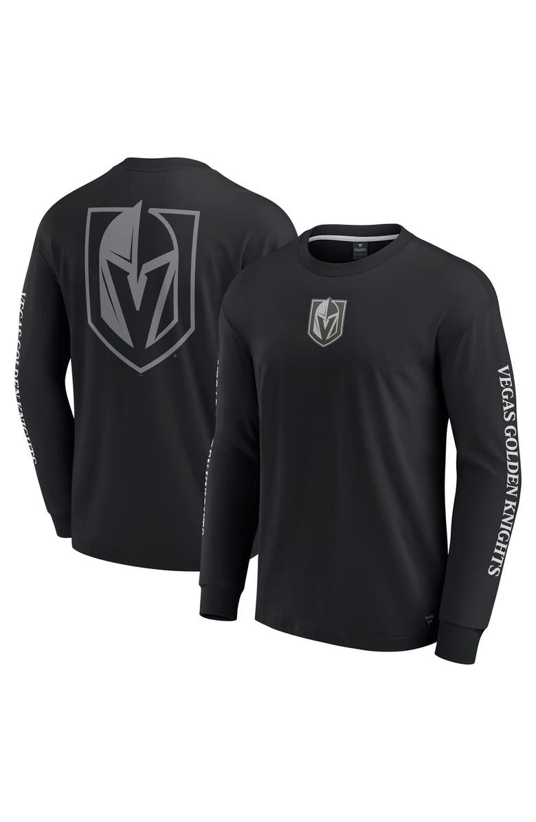 FANATICS Men's Fanatics Black Vegas Golden Knights Elements Strive Long Sleeve T-Shirt, Alternate, color, Black