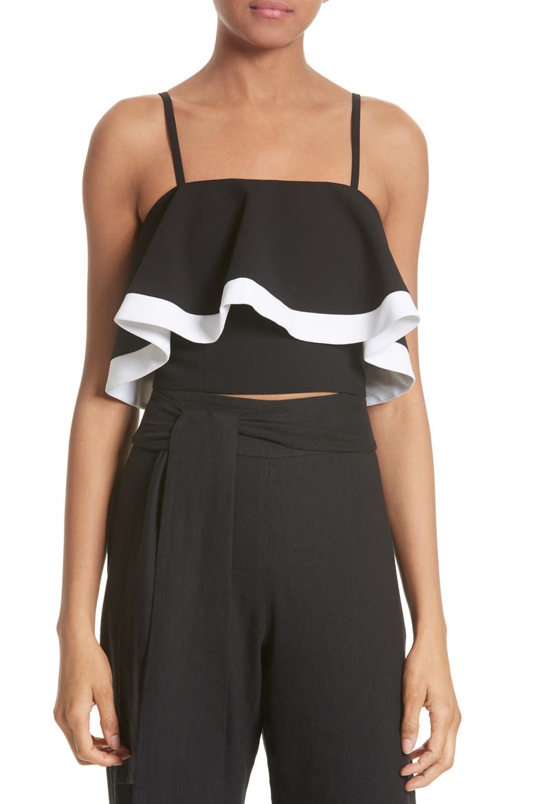 Aubrey Crop Top, Main, color, BLACK/ WHITE
