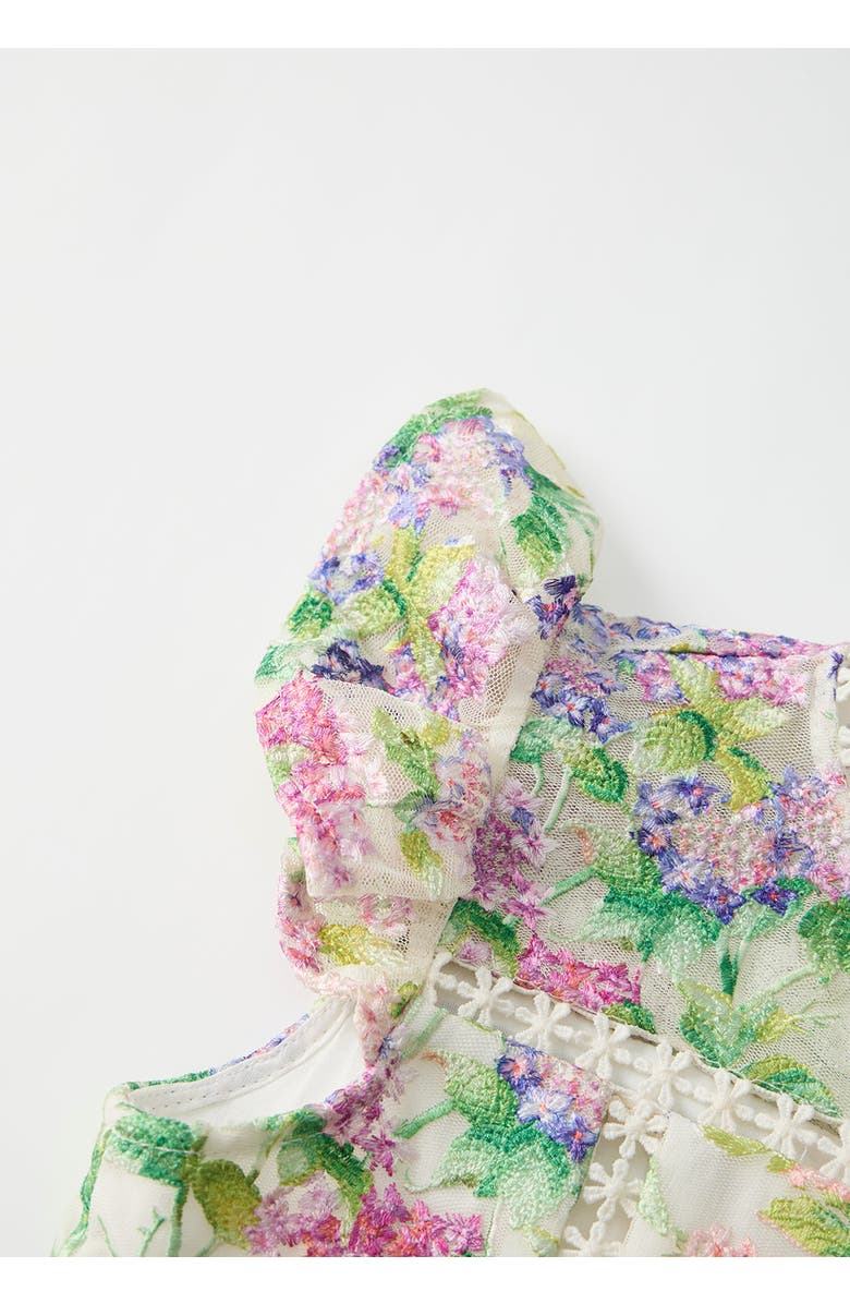 Marlo Kids Clementine Embroidered Mini Dress, Alternate, color, Floral