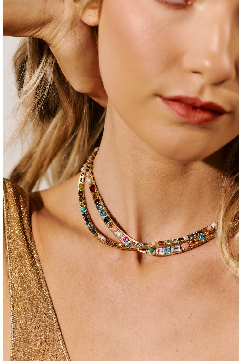 Leggo Multistones Necklace, Alternate, color, MULTI