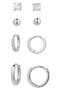 Set of 4 Demi Fine Essentials Stud & Hugging Hoop Earrings