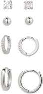 Nordstrom Set of 4 Demi Fine Essentials Stud & Hugging Hoop Earrings