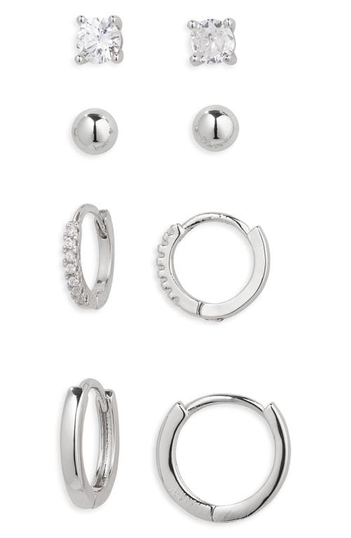 Nordstrom Set Of 4 Demi Fine Essentials Stud & Hugging Hoop Earrings