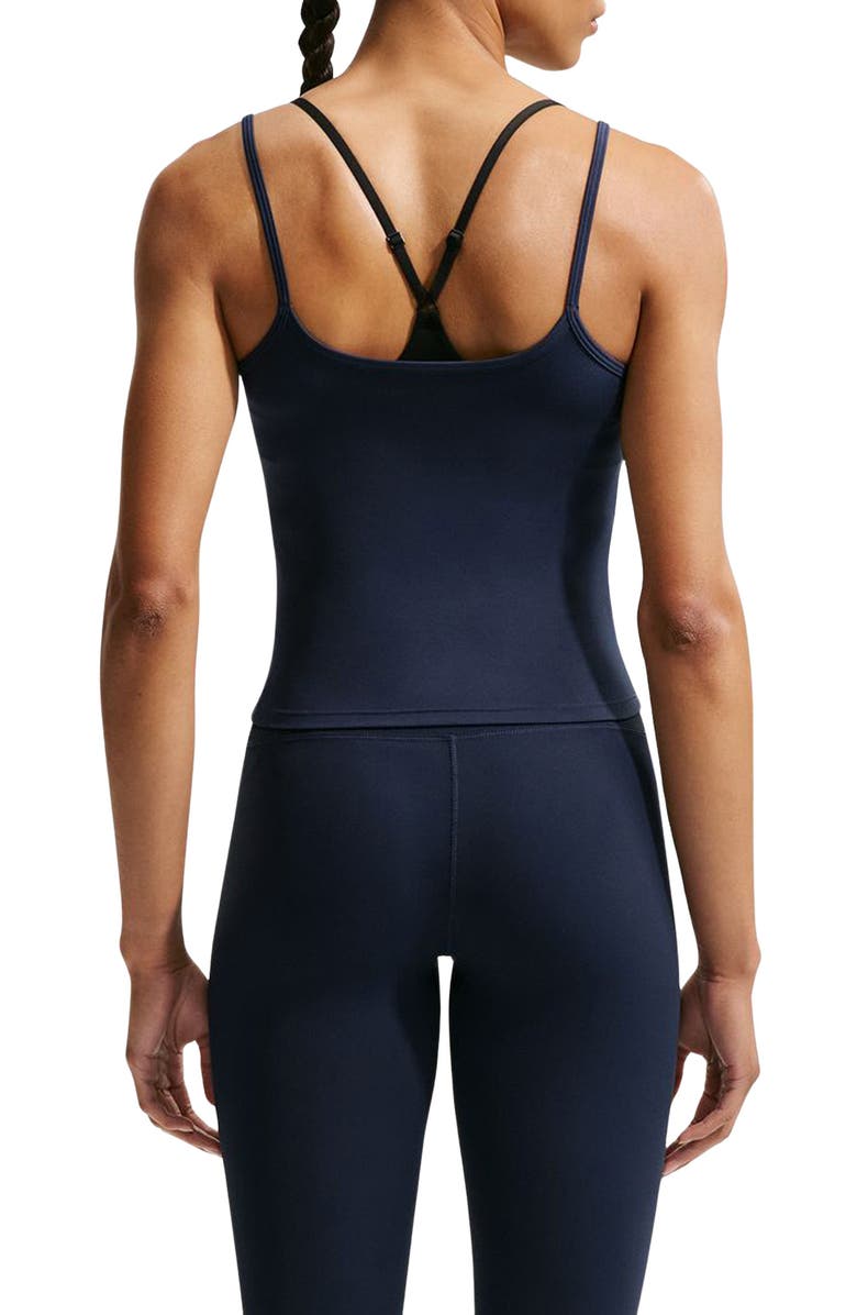 Nike Dri-FIT Cami Tank Top, Alternate, color, Midnight Navy/ White