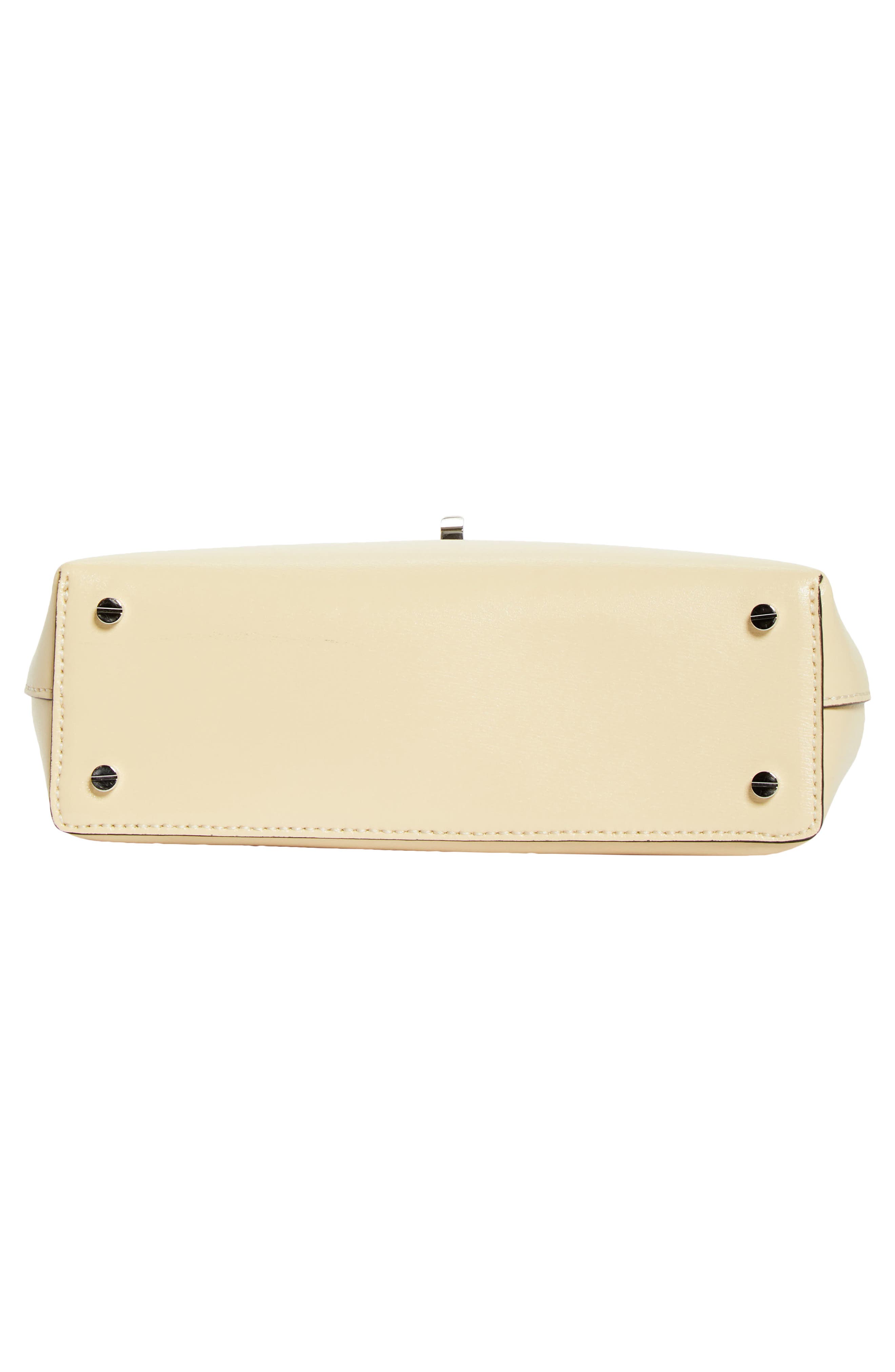 TOTEME Mini T-Lock Leather Clutch, Alternate, color, Champagne