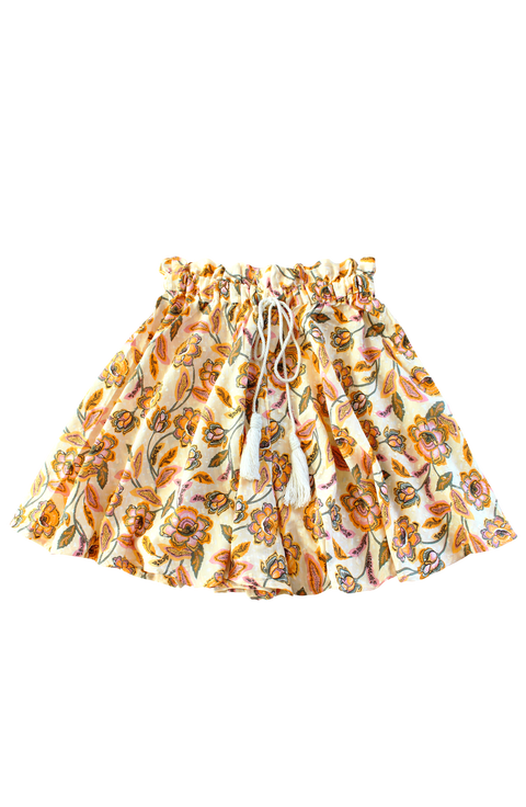 Sekar Floral Skort | High-Waisted Cotton Skirt Shorts