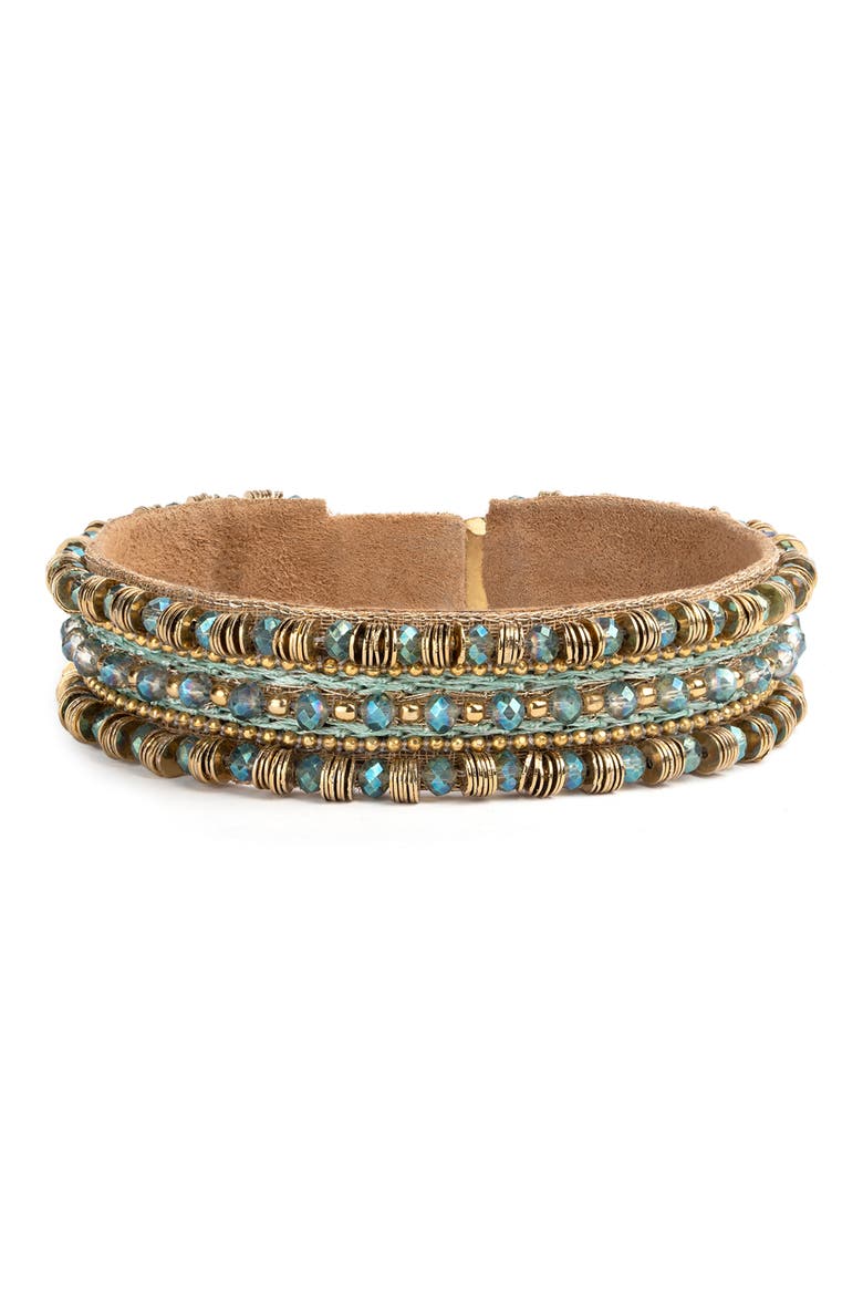 Milani Cuff Bracelet, Main, color, TEAL