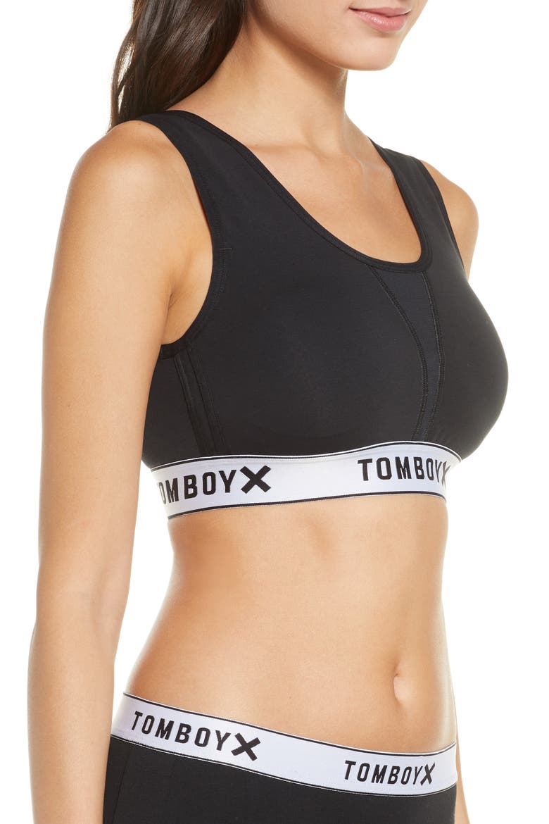 Adaptive Soft Sports Bra, Alternate, color, BLACK