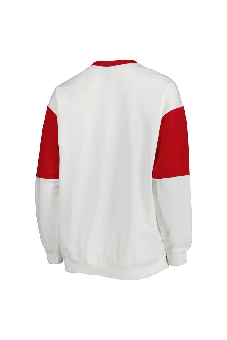 Women's Gameday Couture White Alabama Crimson Tide It's A Vibe Dolman Pullover Sweatshirt, Alternate, color, Crimson