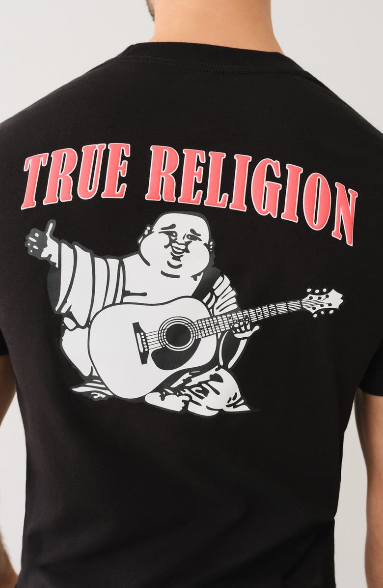 True Religion Horseshoe Buddha Graphic T-Shirt, Alternate, color, Jet Black