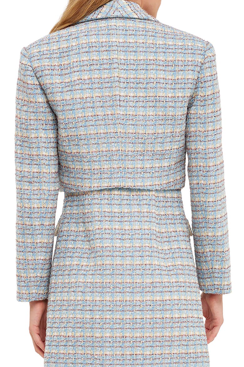 Crop Metallic Tweed Jacket, Alternate, color, BLUE MULTI