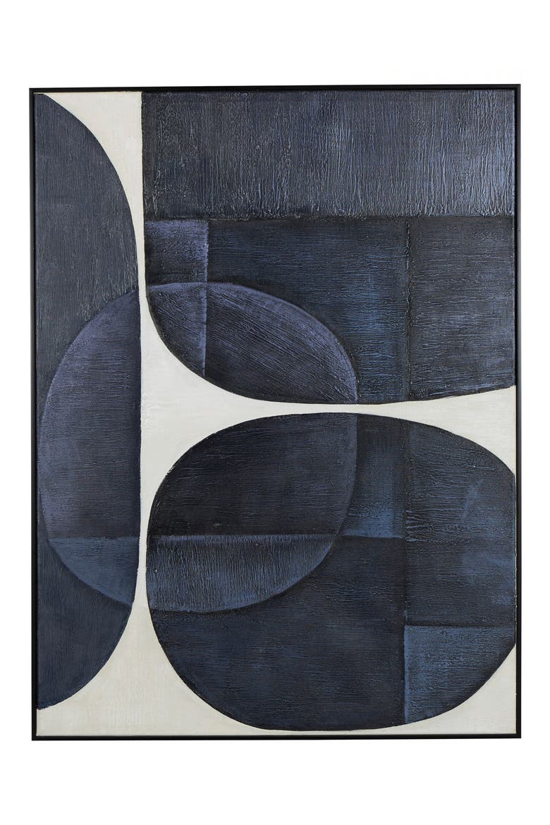 Framed Canvas Wall Art, Main, color, BLUE