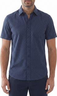 Report Collection Geometric Print Performance Short Sleeve Shirt